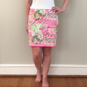 Pink and Green Paisley Women’s Skirt